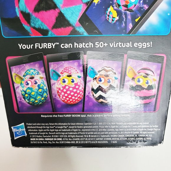 Hasbro Furby Boom 2013 Interactive Pink Blue Black Triangles - NIB - Picture 8 of 11